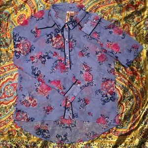 Long sleeve thin blouse